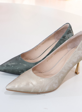 卡迪娜女鞋 KL251525 2025年秋季尖头高跟单鞋 商场新品