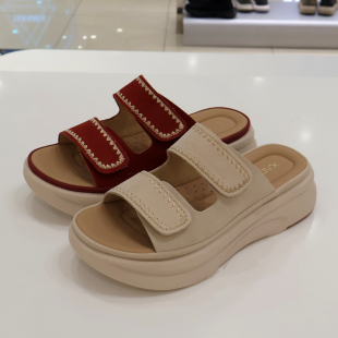 商场新品 厚底一字带拖鞋 2026年春 KM261512卡迪娜女鞋