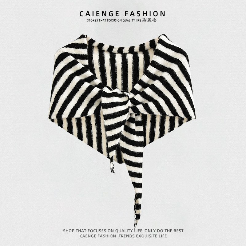 澳洲羊毛混纺三角巾披肩外搭