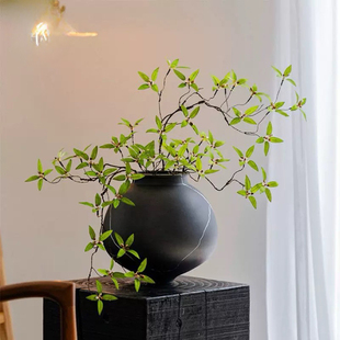 沐子哥jh仿真绿植藤蔓石榴枝新中式客厅装饰插花仿生植物花先摆件