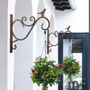 沐子哥铁艺小鸟挂钩花蓝金属吊蓝挂件装饰花园庭院悬挂绿植