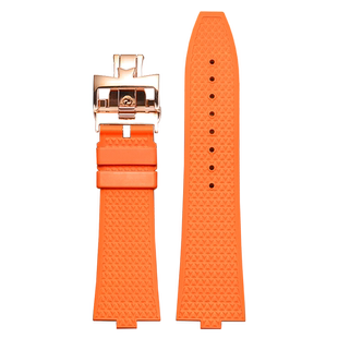适用于江诗丹顿纵横四海表带4500v7900V氟橡胶凸口快拆手表带胶带