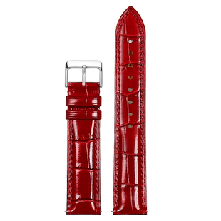 适用于浪琴黛绰维纳系列手表带女真皮鳄鱼纹L5.255 512 528皮表带