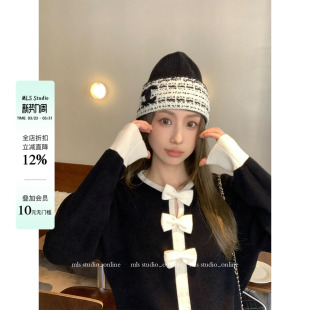 甜心领结 立领蝴蝶结针织衫 减龄vibe2026春季 上衣女经典 新款 MLS