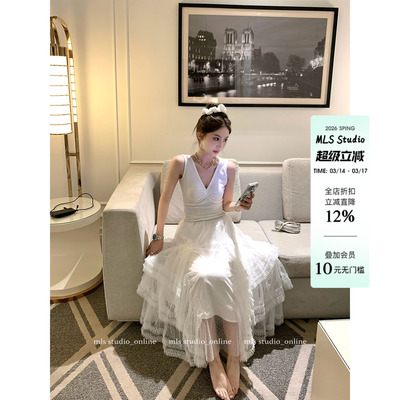 MLS重工立体剪裁复古纱裙