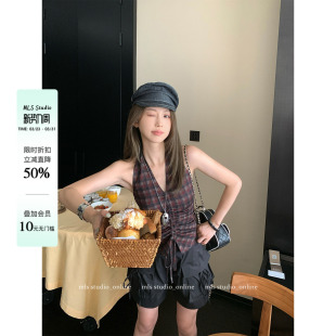 街头派 宽松休闲百搭短裤 多口袋设计感小众工装 女夏季 中裤 MLS