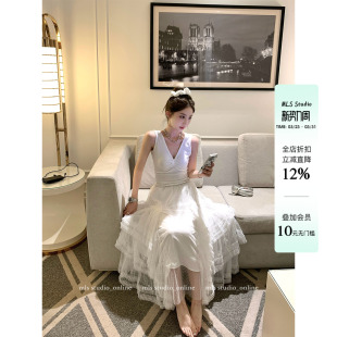 复古立体剪裁网纱半裙女春夏季 法式 层次感A字蛋糕裙 浪漫满屋 MLS