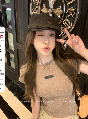 MLS 3/25 20点上新88折【解构爱豆】小众高街 解构拼接短修身T恤