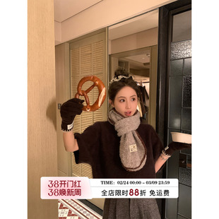 MLS 智感叠穿 层次up2026春季新款上衣女100羊毛廓形针织毛衫短袖