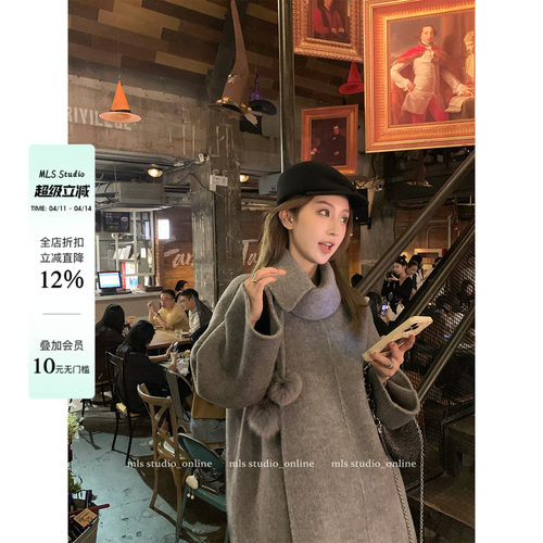 MLS留洋大小姐双面呢大衣