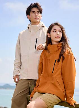 男式2026新款冲锋衣女三合一衣旅行户外服可拆卸抓绒外套团购定制
