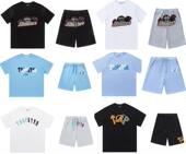 五分裤 黑红虎头毛巾刺绣圆领短袖 T恤潮宽松休闲运动短裤