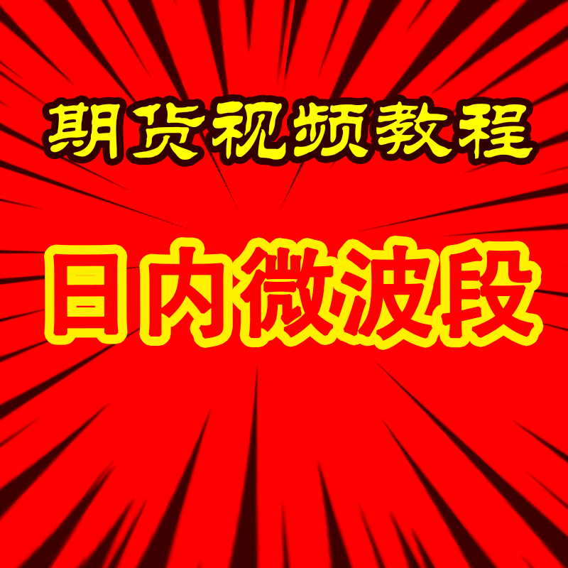 如何从商品期货交易中获利日内微波段趋势交易视频教程实战解读课