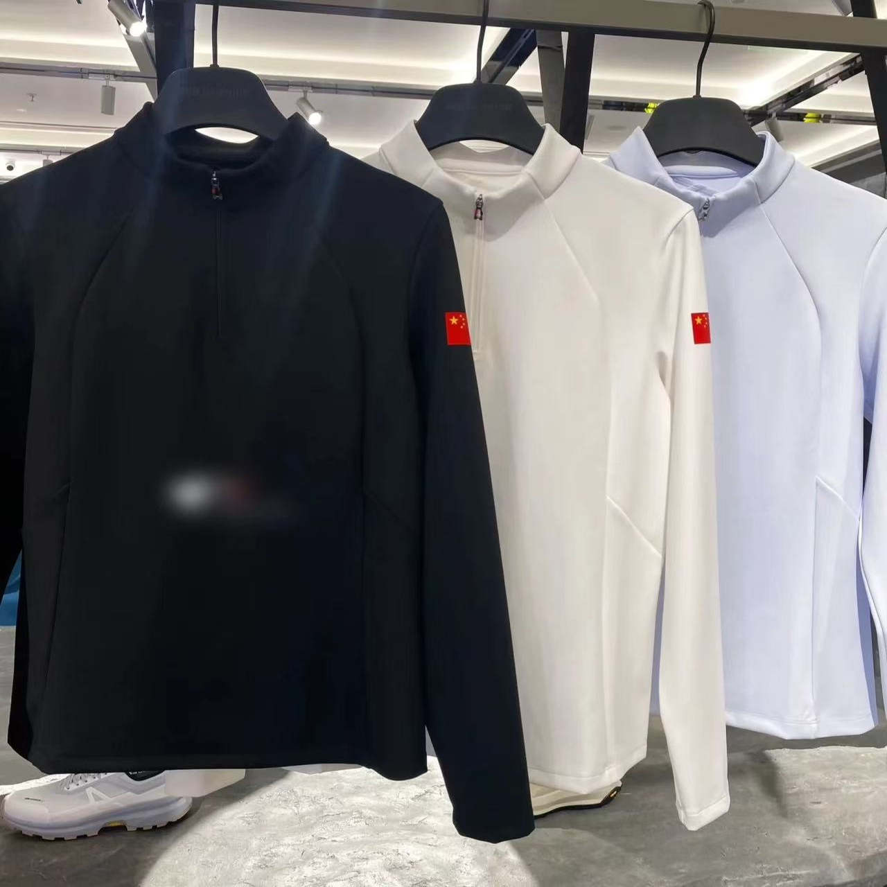 安踏冬加绒保暖立领半拉链上衣