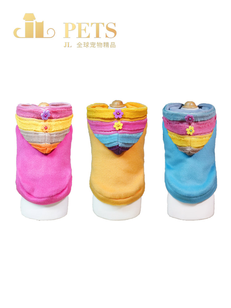 JOYCELELE宠物狗狗衣服冬圣诞装玫红棉衣羊绒保暖JLPETS