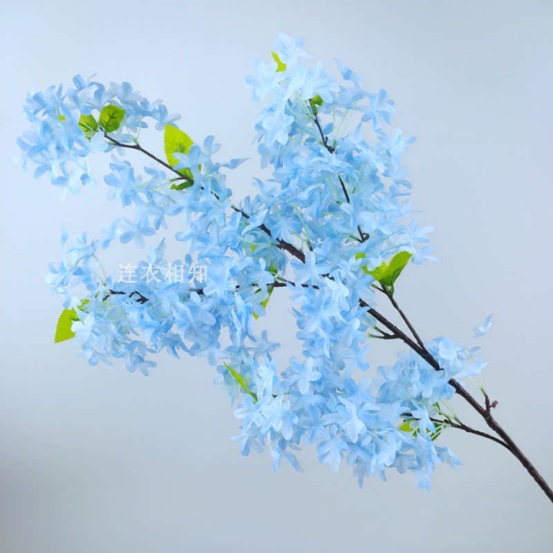 仿真樱花十字花长花枝丁香花绢花家居酒店吊顶婚庆路引拱门装饰