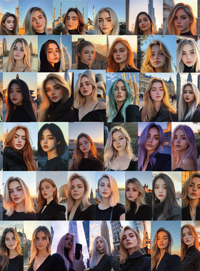 50张美式beautiful girl首都世界的自拍贴纸DIY冰箱书本手机贴画