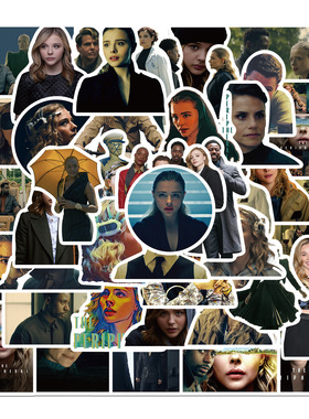 50张美剧边缘世界涂鸦贴纸可装饰行李箱DIY防水手账贴画Ins风爆款