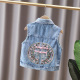 女童中国风牛仔马甲秋季 国潮盘扣刺绣宝宝坎肩背心外穿春秋气时髦