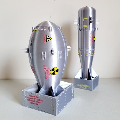 胖子+小男孩核弹模型套装-军模收藏军事摆件道具礼物成品-3D打印
