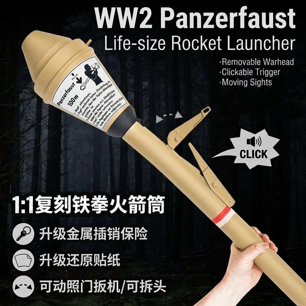 铁拳火箭筒模型升级1:1-可动坦克/战车/武器模型