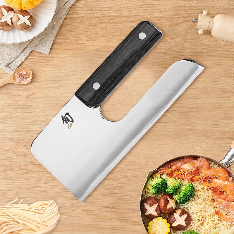 新品旬刀日本进口多功能刀刀具切面条刀VG0009蓝纸碳钢核心材质