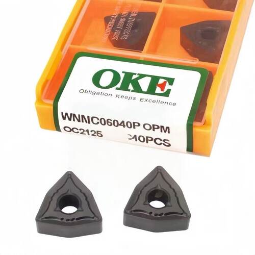 株洲OKE 小桃形数控外圆车刀片WNMG060408-OPM OC2125 钢件加工