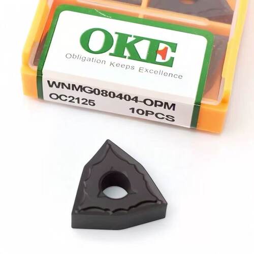 OKE数控桃形外圆车刀片WNMG080404/08/12-OPM OC2125加工钢件正品