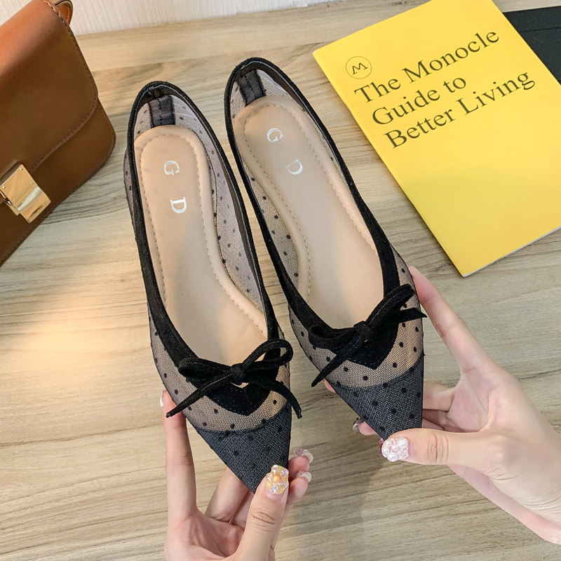 仙女風涼鞋女平底2019潮夏洋氣韓版新款百搭尖頭網紗透氣網面單鞋在類目 女鞋, 低幫鞋中 - 來自Buy2taobao.com提供專業的淘寶代購服務