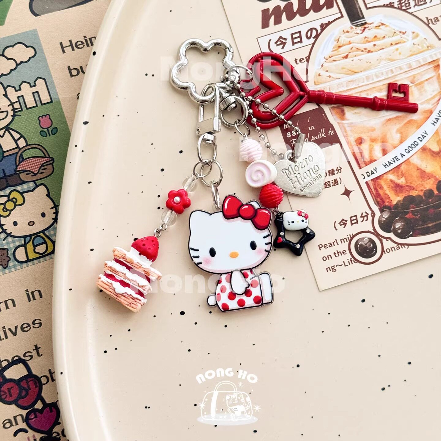 原创可爱kitty挂件钥匙扣