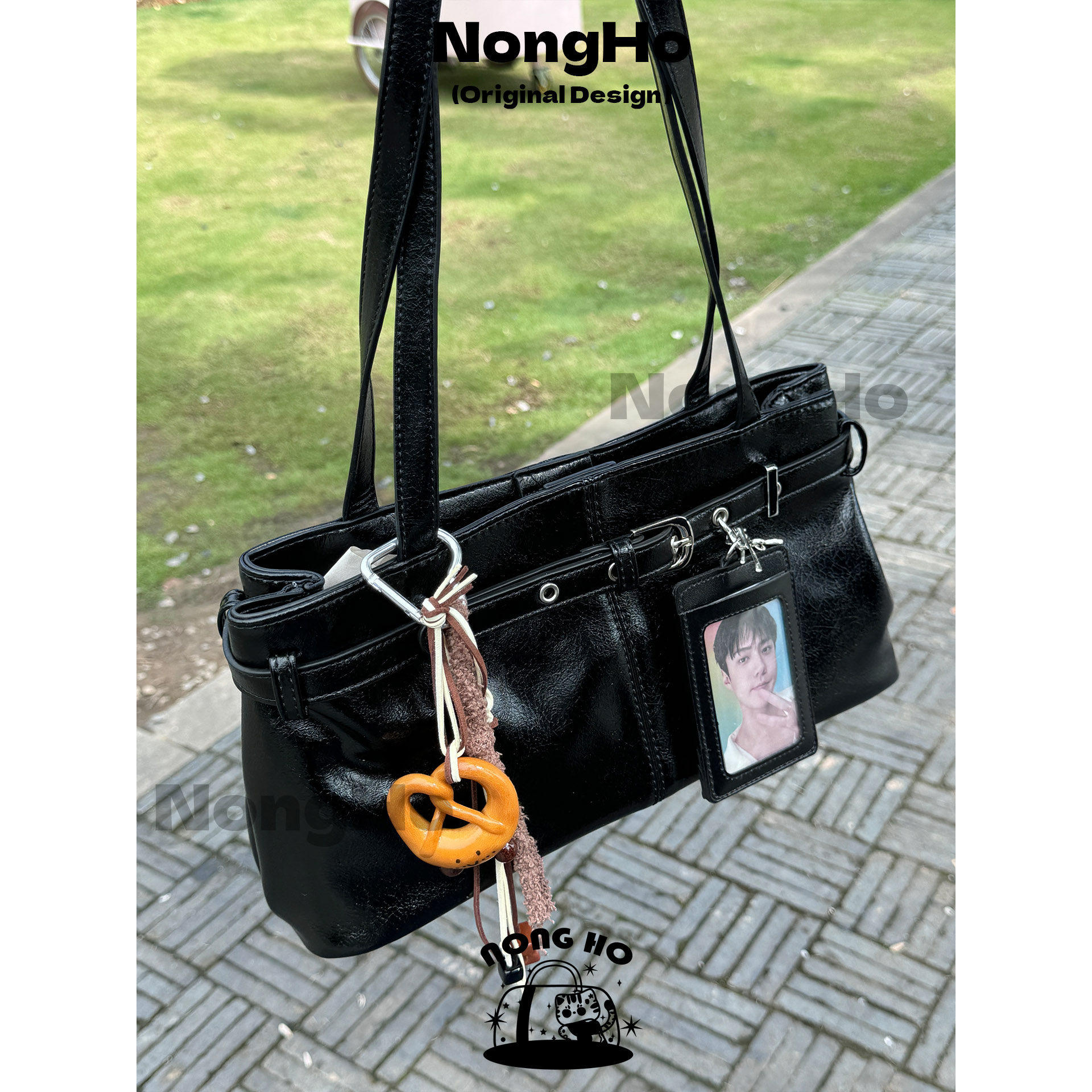 小众设计机车皮带扣腋下包