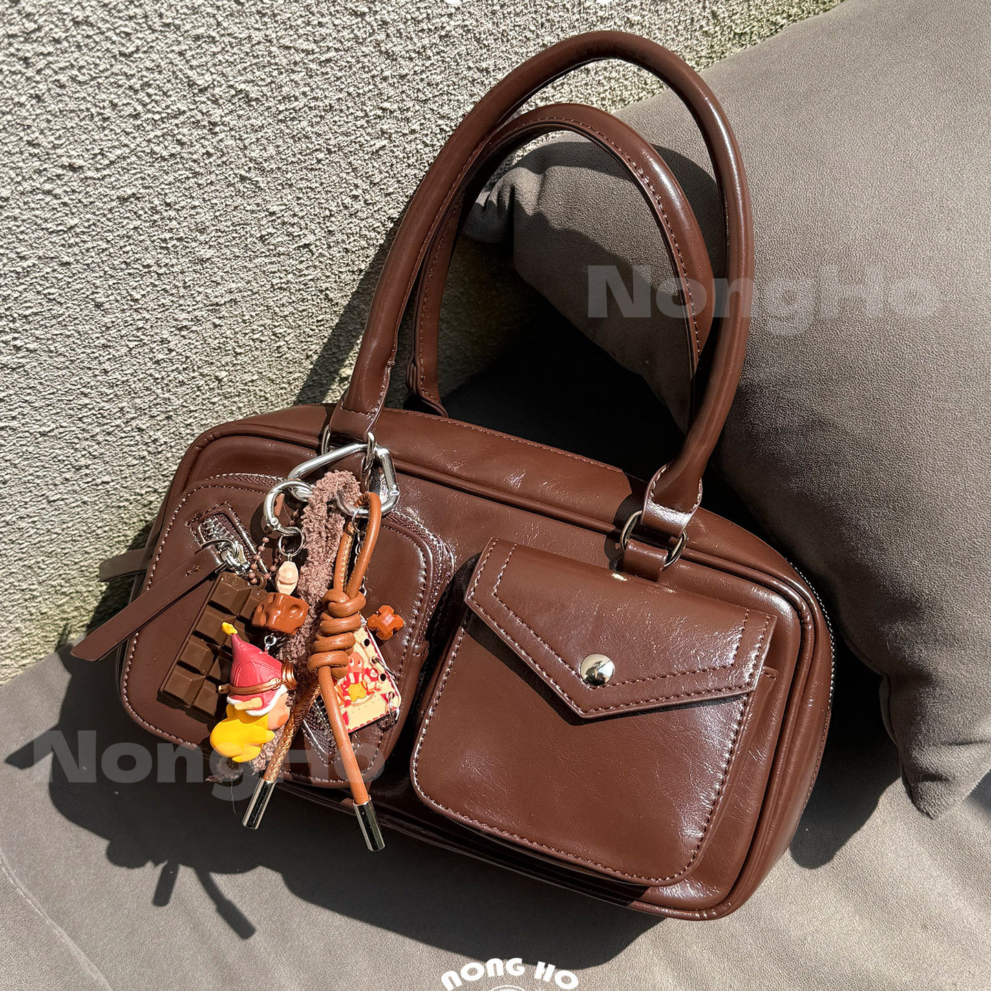 小众法式复古波士顿手提斜挎包