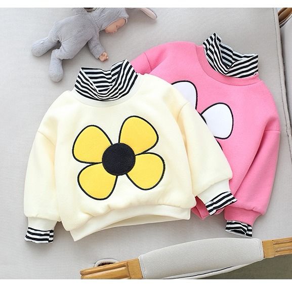 One week girl baby Bottoming shirt 23 girl Sweater 5 6 days 4 Plus velvet 7 keep warm jacketin the Children/Baby/Family fitted , Sweater/Fleece  category - from Buy2taobao.com to provide professional Taobao agent buy service