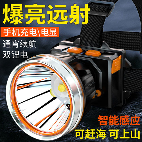 头灯强光超长续航户外照明海瓦