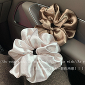 韩系ins美拉德大肠发圈马尾扎发通勤气质发绳小灯泡烫钻纯欲肠圈