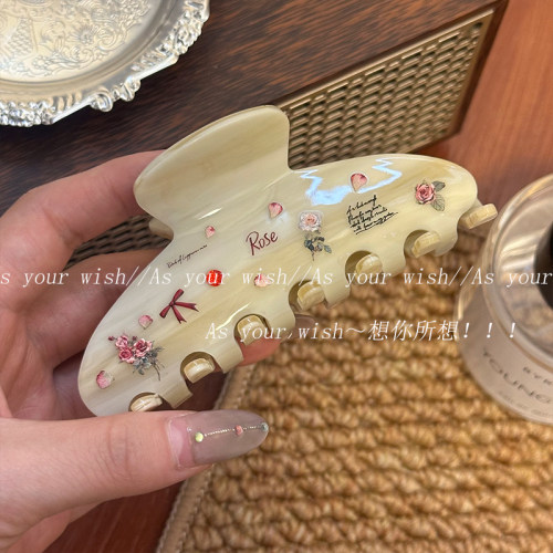 蝴蝶结少女感盘发鲨鱼夹高级感