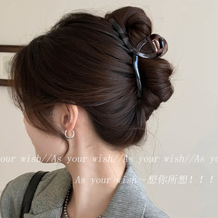 鲨鱼夹大号高级感后脑勺发夹女2025新款 高端盘发抓夹简约气质头饰