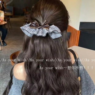 可露丽香蕉夹女后脑勺盘发高马尾竖夹扭扭夹氛围感蝴蝶结发夹发饰