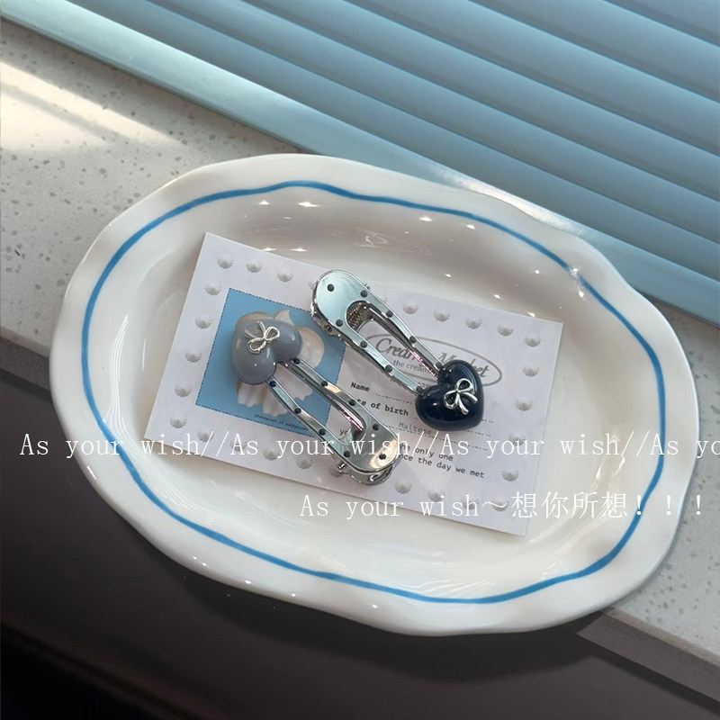 韩系y2k爱心刘海夹甜美少女心