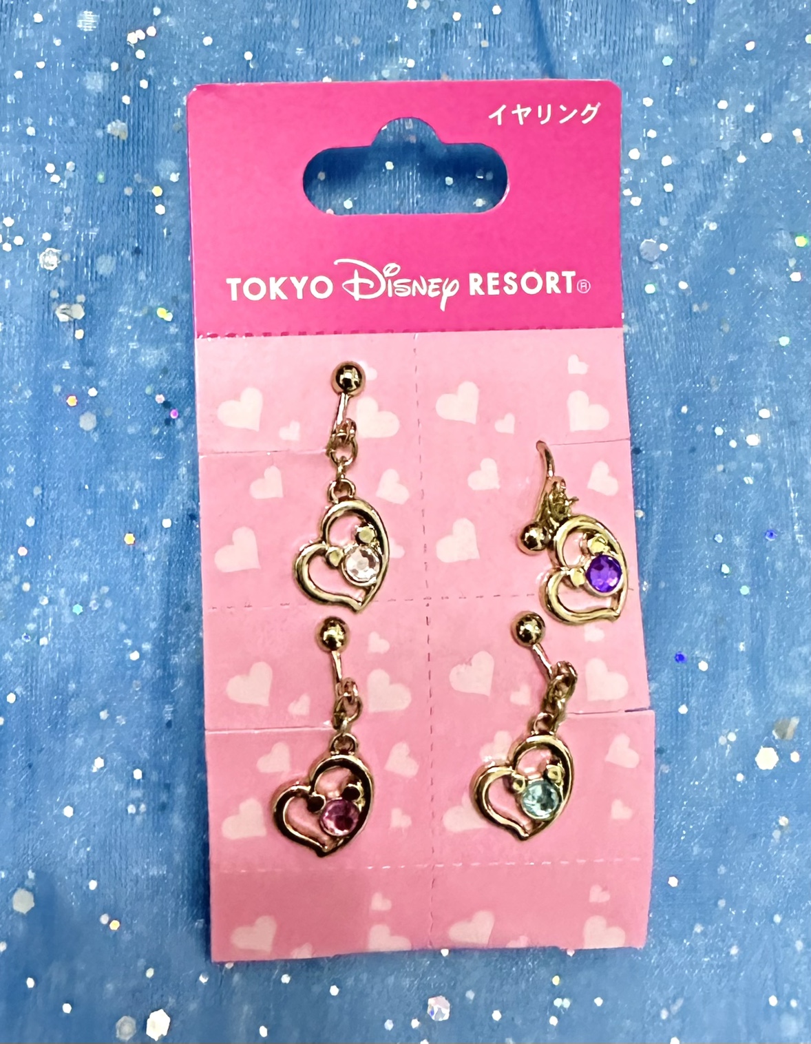 東京迪士尼樂園耳環夾子心形米奇頭造型耳夾Tokyo Disney Resort