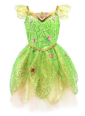 现货美国disney迪士尼童装tinkerbell小叮当公主裙礼服连衣裙子