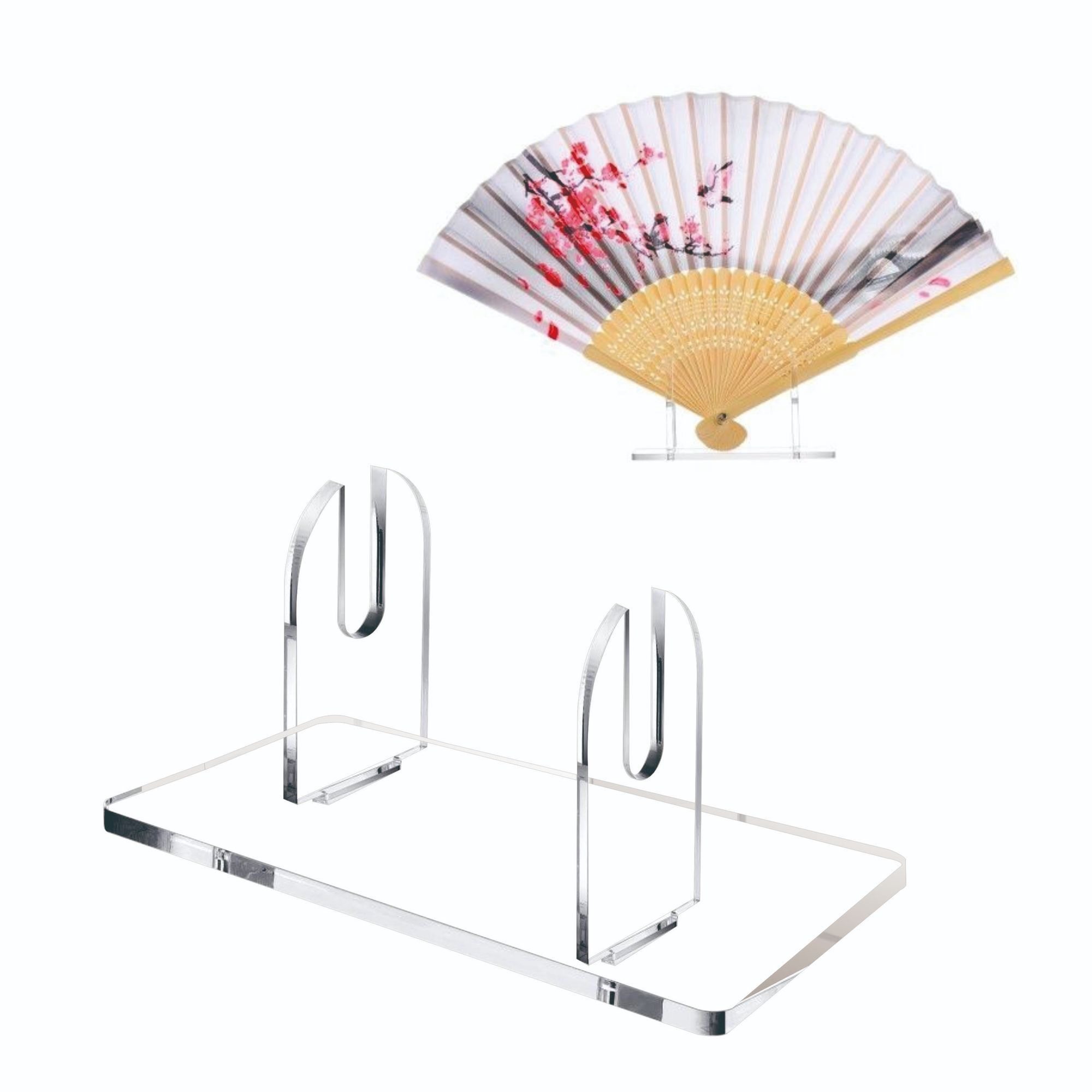 亚克力透明扇子展示架桌面扇子架扇子摆放展示收纳架,收纳整理,书桌收纳置物架,淘宝优惠券,粉丝福利购,淘宝优惠卷