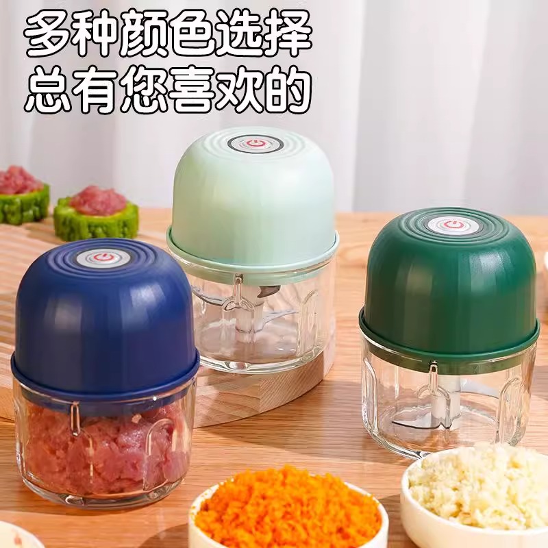 德国机芯电动蒜泥器神器打蒜器捣蒜器辣椒厨房家用无线蒜末绞肉机