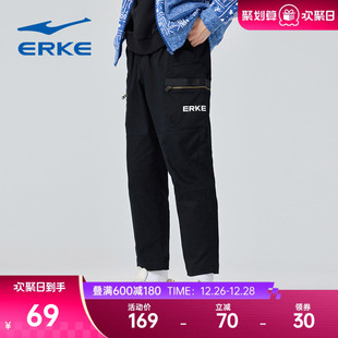 工装 裤 复古潮流休闲九分裤 鸿星尔克运动裤 子男裤 男士 直筒长裤 秋季