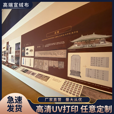 宣绒布壁画墙纸喷绘工装背景墙