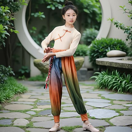 风吹稻花香两岸丰收稻田致敬袁隆平红色记忆演出服六一儿童舞蹈服