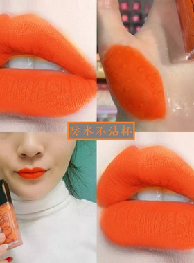 bingo源于自然彩妆 橘色脏橘色奶土橘色系不掉色不沾杯口红唇釉