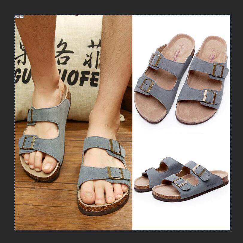 Cork拖鞋Womens Slides Man Slippers Clogs Flip Flops Lady New