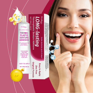 Fixed denture adhesive improves comfort, cares for gums, the