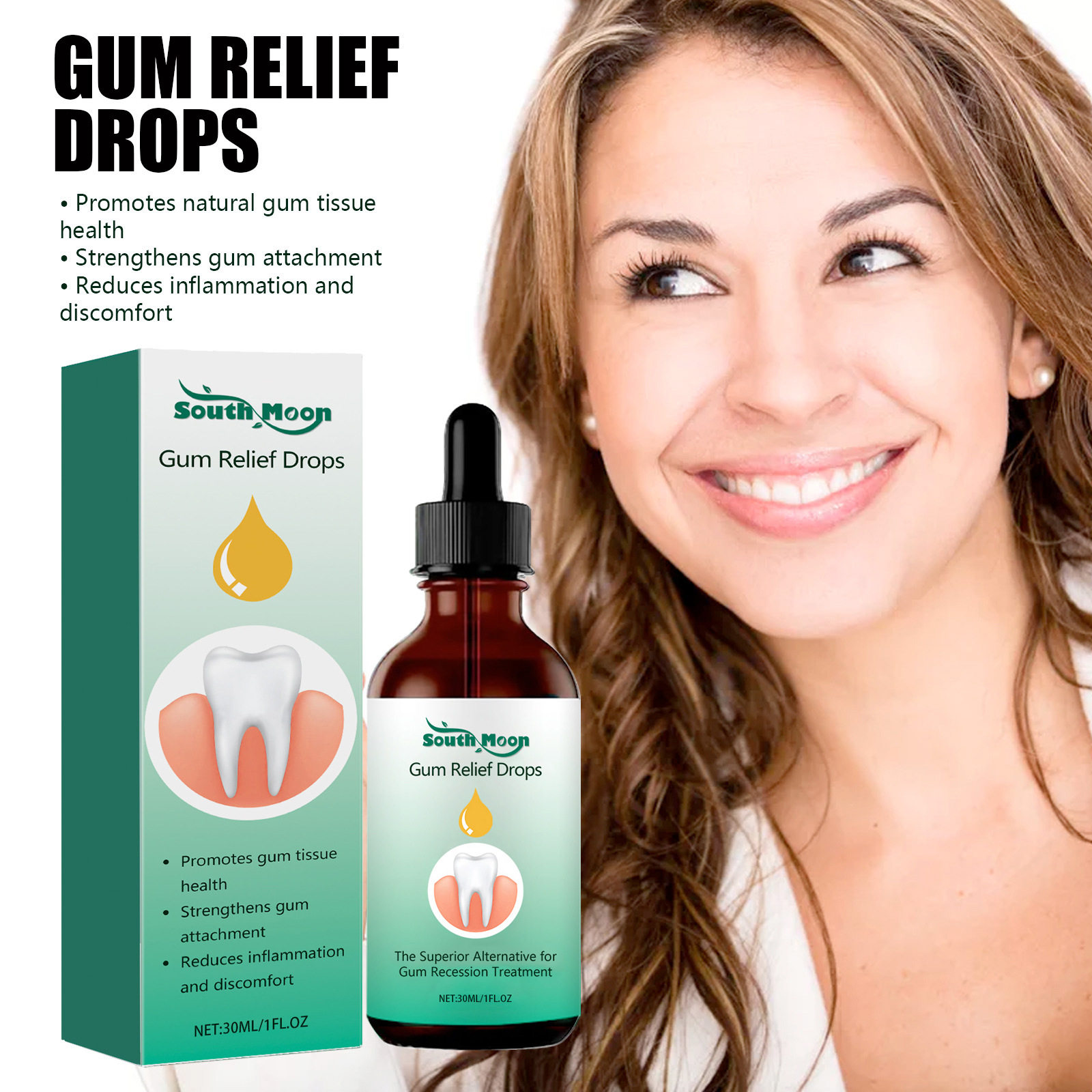 Gum care drops for gum, periodontal, and oral hygiene care d